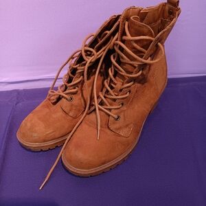 Source Unknown Brown Lace-Up Boots
